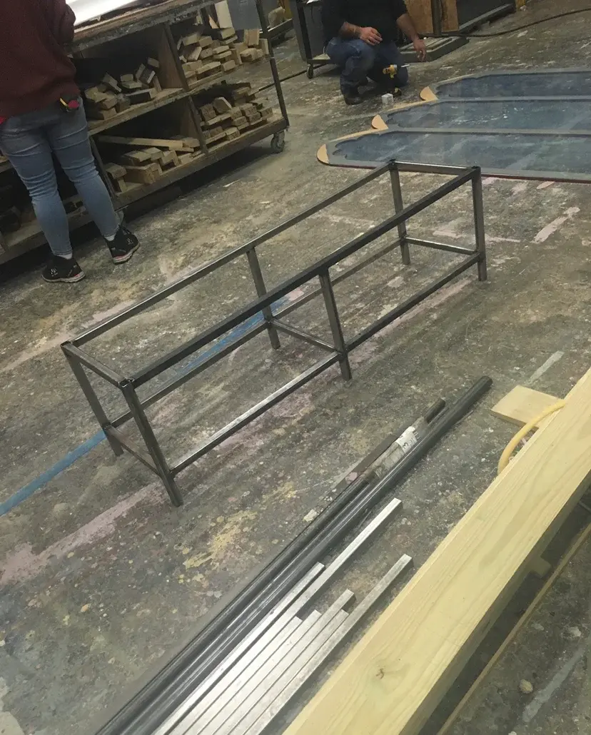 Metal Benches - Progress shot