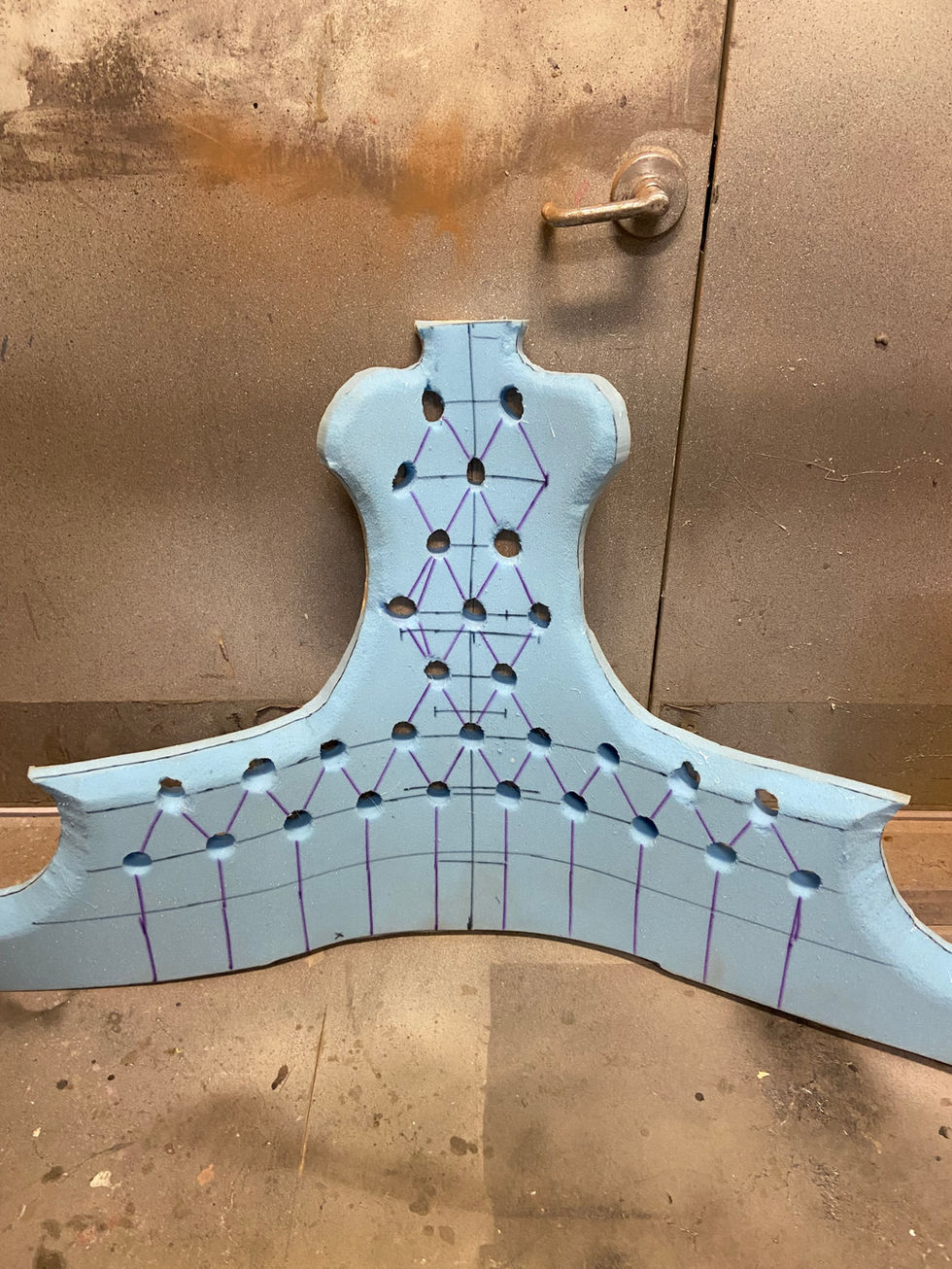 Velvet Circular Settee Upholstery - Process Shot