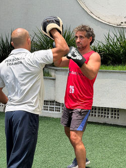 aula de boxe