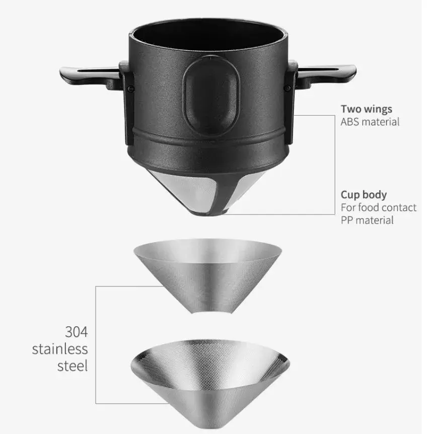 Thumbnail: Foldable stainless steel coffee filter