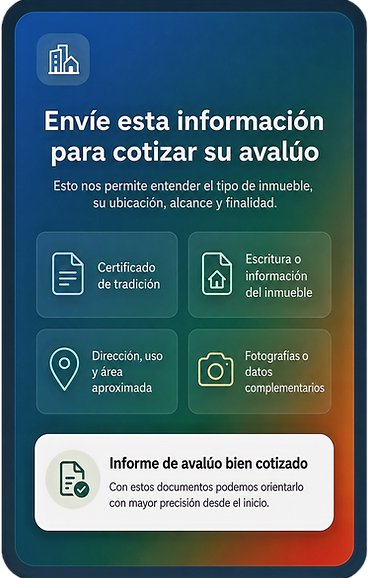 Documentos para Avalúo