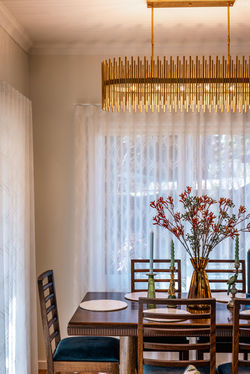 Vintage and antique heirloom pieces layered with contemporary interior design elements in Richmond,