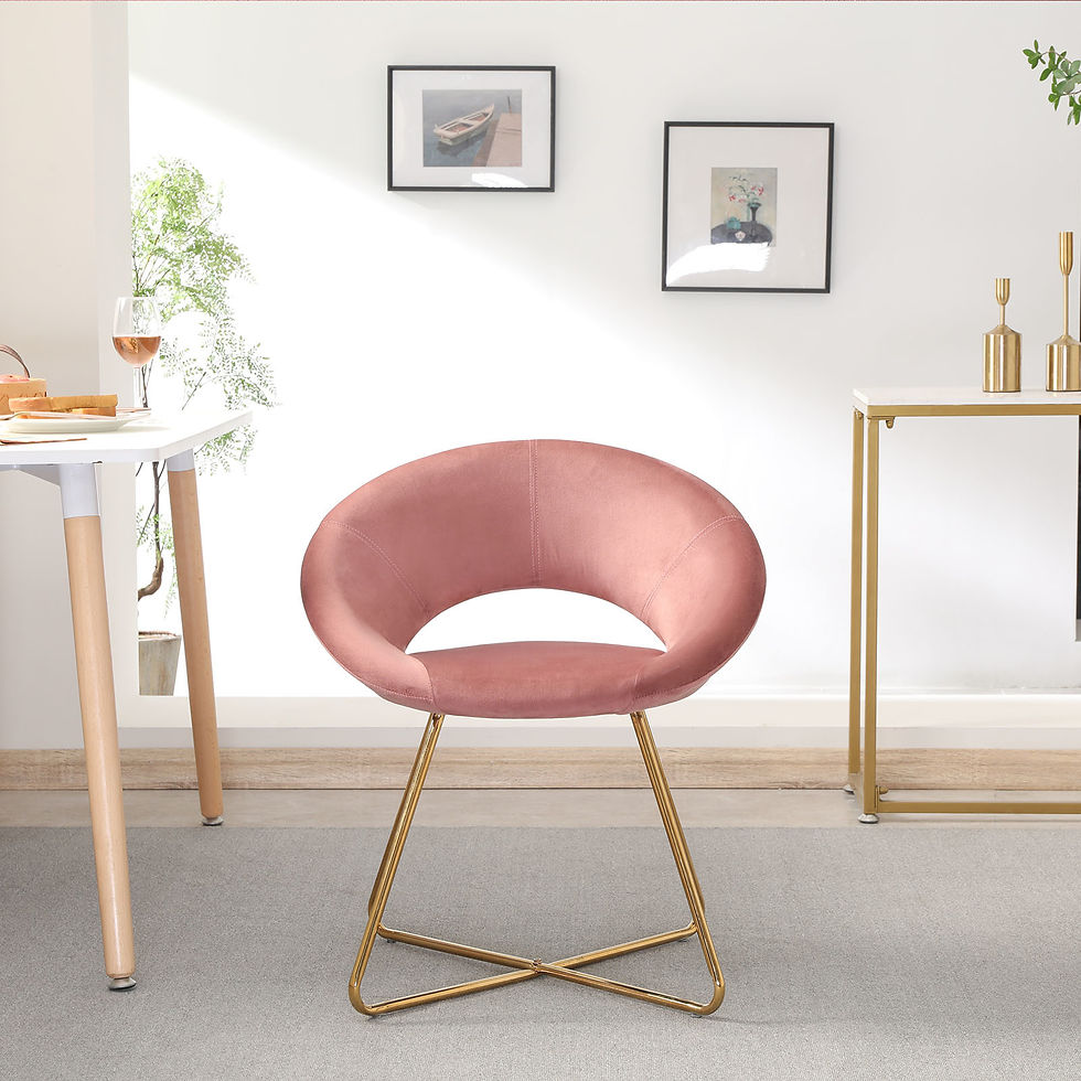 Thumbnail: Modern velvet dining chair 1 set, upholstered upholstered chair, comfortable tab