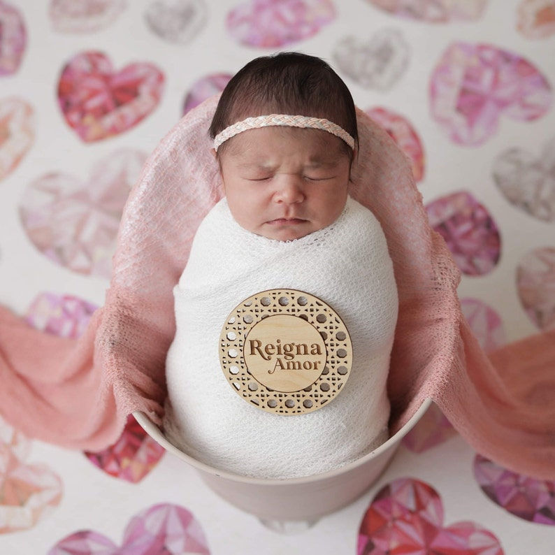 Thumbnail: Wood Baby Name Sign, Birth Announcement Sign, Newborn Photo Prop, Baby Shower G