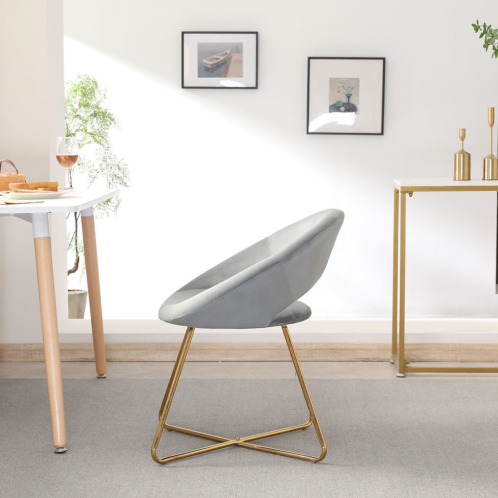 Thumbnail: Modern velvet dining chair 1 set, upholstered upholstered chair, comfortable tab