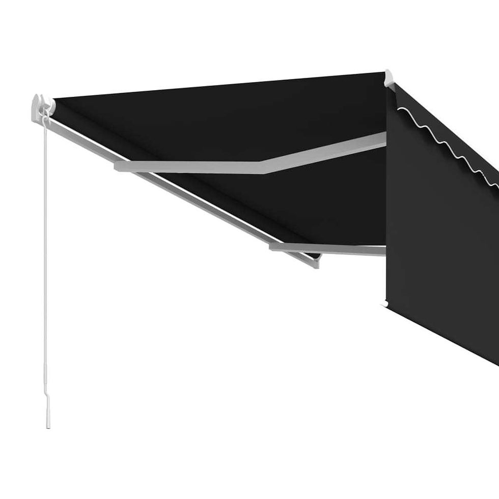 Thumbnail: Manual Retractable Awning with Blind 118.1"x98.4" Anthracite
