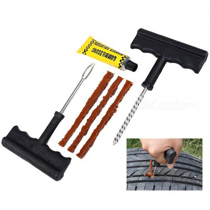 Car Truck Motorbike Tire Repair Tool Kit for Tubeless Emergency Tyre Fast Punct
