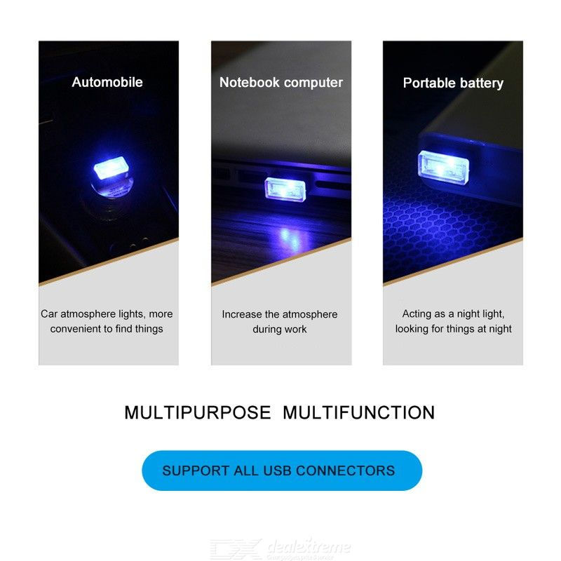 Thumbnail: Mini LED Car Light Auto Interior USB Atmosphere Light, Plug And Play Decor Lamp