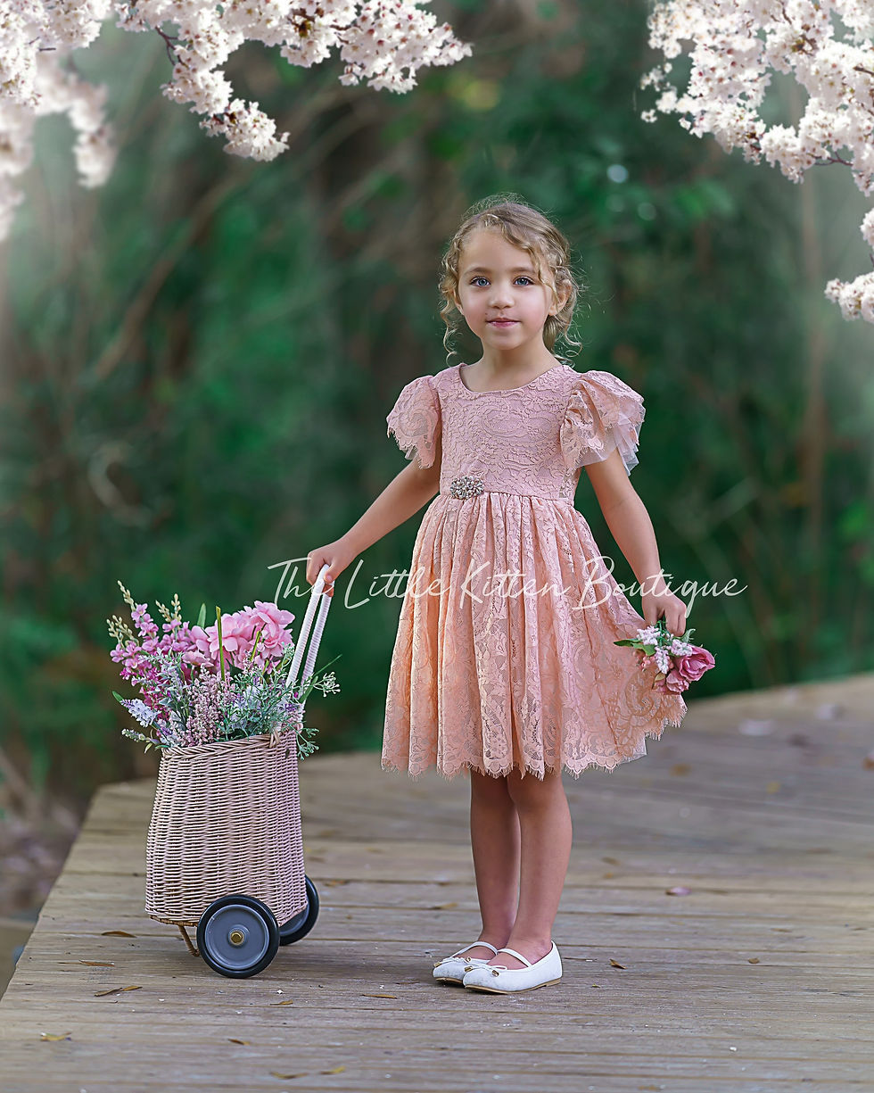 Thumbnail: Flower girl dress, Bohemian Flower Girl Dress, rustic flower girl dress, boho f