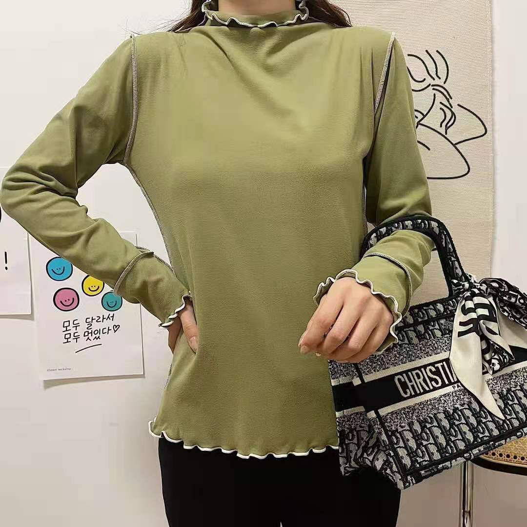 New Arrival Solid Bottoming Shirt Long Sleeve Turtleneck Cat Paw Women's Shirts