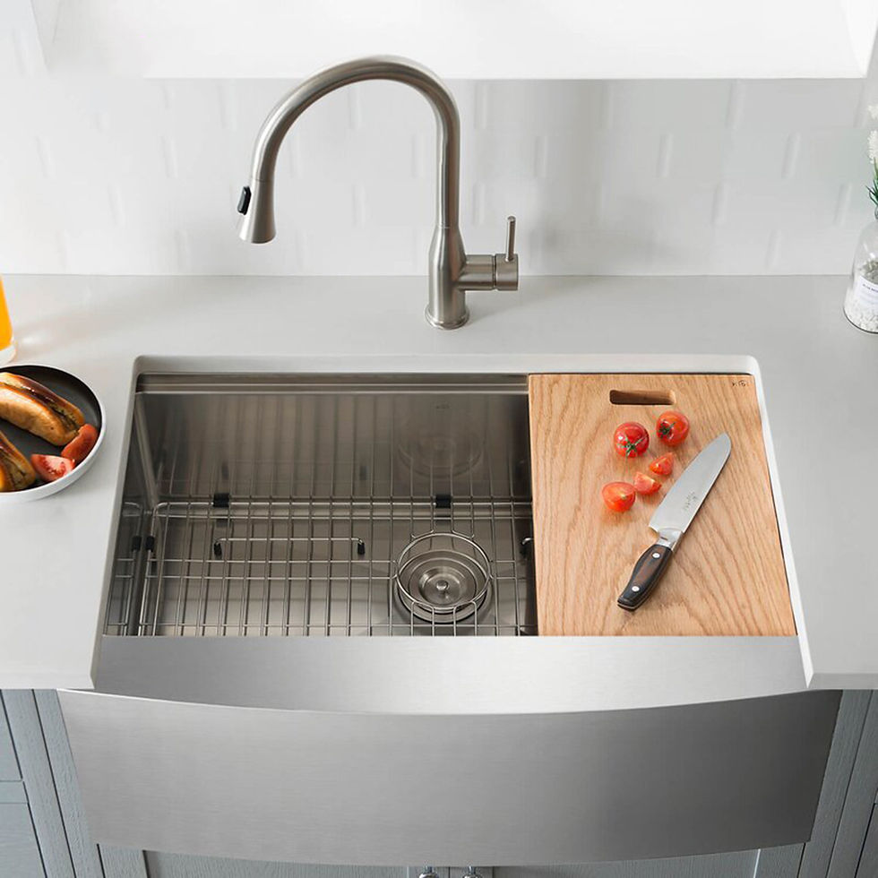 Thumbnail: Farmhouse Sink 33 inch Black Kitchen Sink Stainless Steel 10 inch deep, Gunmetal