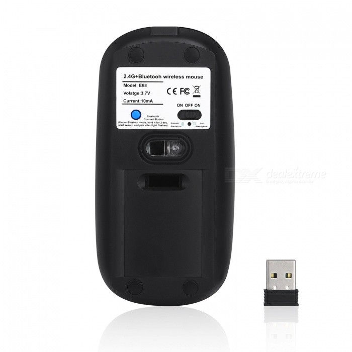 Thumbnail: Rechargeable 2.4Ghz Wireless Bluetooth 4.0 Business Office Mouse