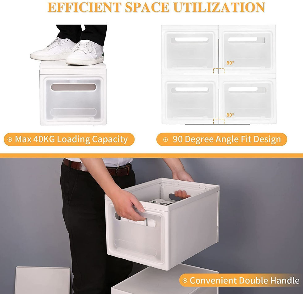 Thumbnail: Storage Bins with Lids, Large Plastic Organization and Storage Bin with 4 Wheels