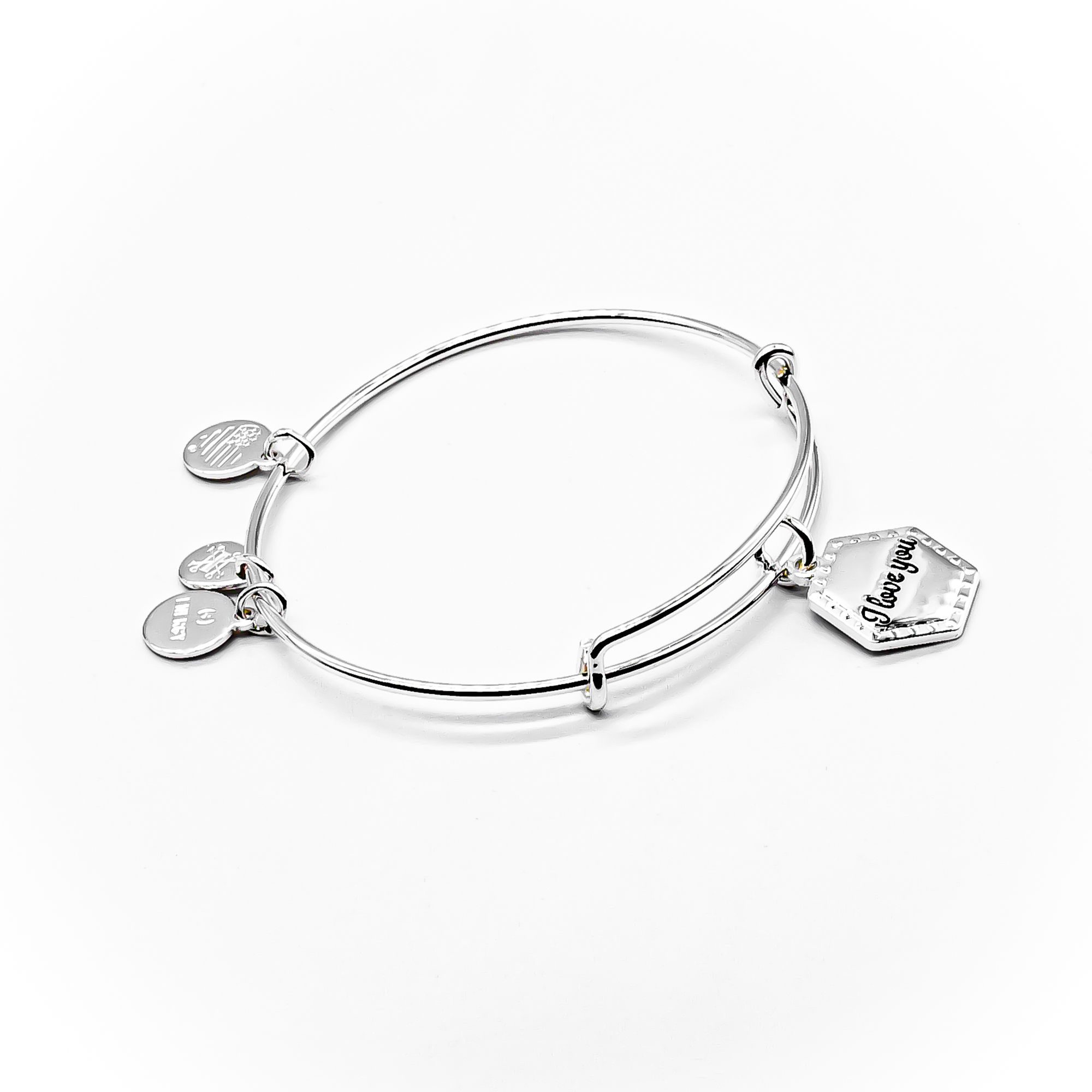 Alex and Ani Women's I Love You Charm Bangle Bracelet