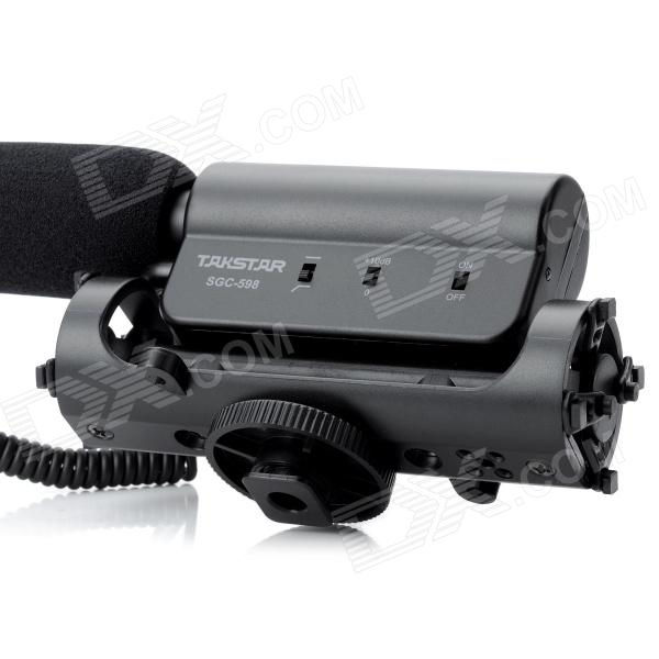 Thumbnail: TAKSTAR SGC-598 Stereo Microphone for DV / DSLR Camera - Black (1*AA)