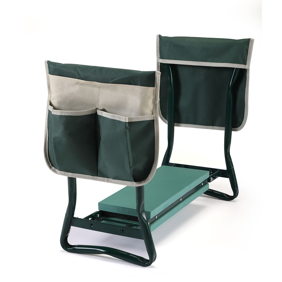 Thumbnail: Outdoor 2-in-1 Garden Stool and Kneeler, Garden Bench with Tool Bags, Kneeling P