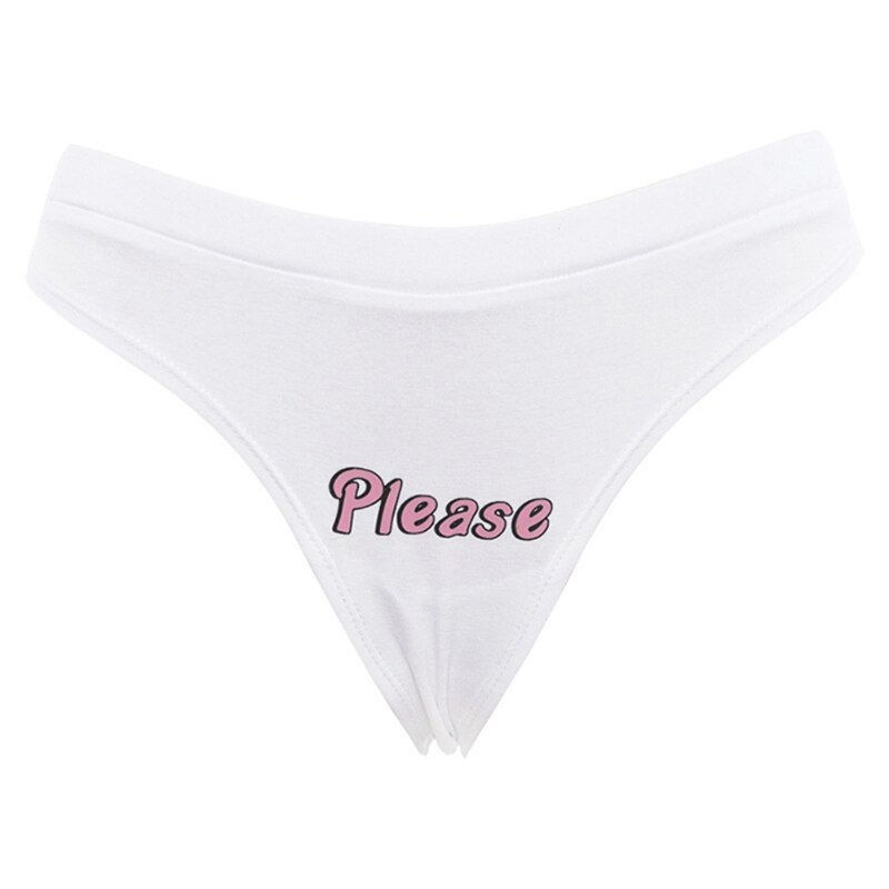 Thumbnail: Woman COME HERE DADDY Letter Printed Short Tank Tops Sexy Panties Women Casual