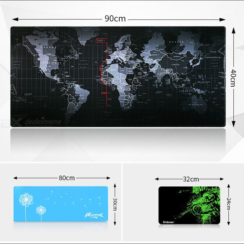 Thumbnail: Desk Pad Stylish World Map Print Mouse Mat 300×700×2MM