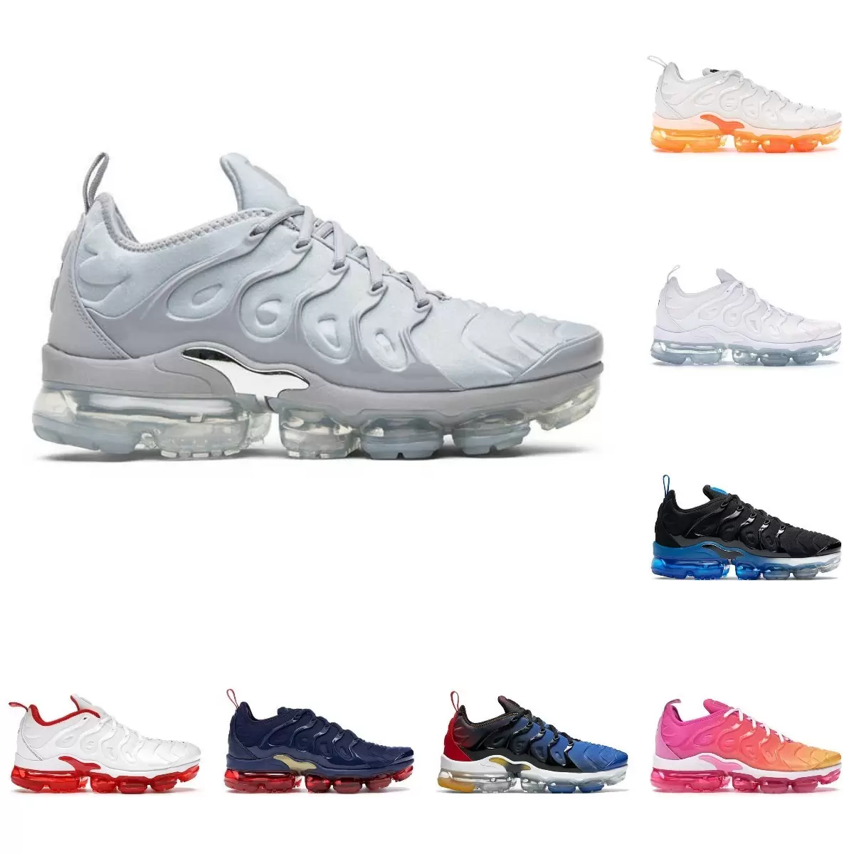 2022 Tn Plus Men Women Airs Cushion Running Shoes Vapores Tns USA Triple Black