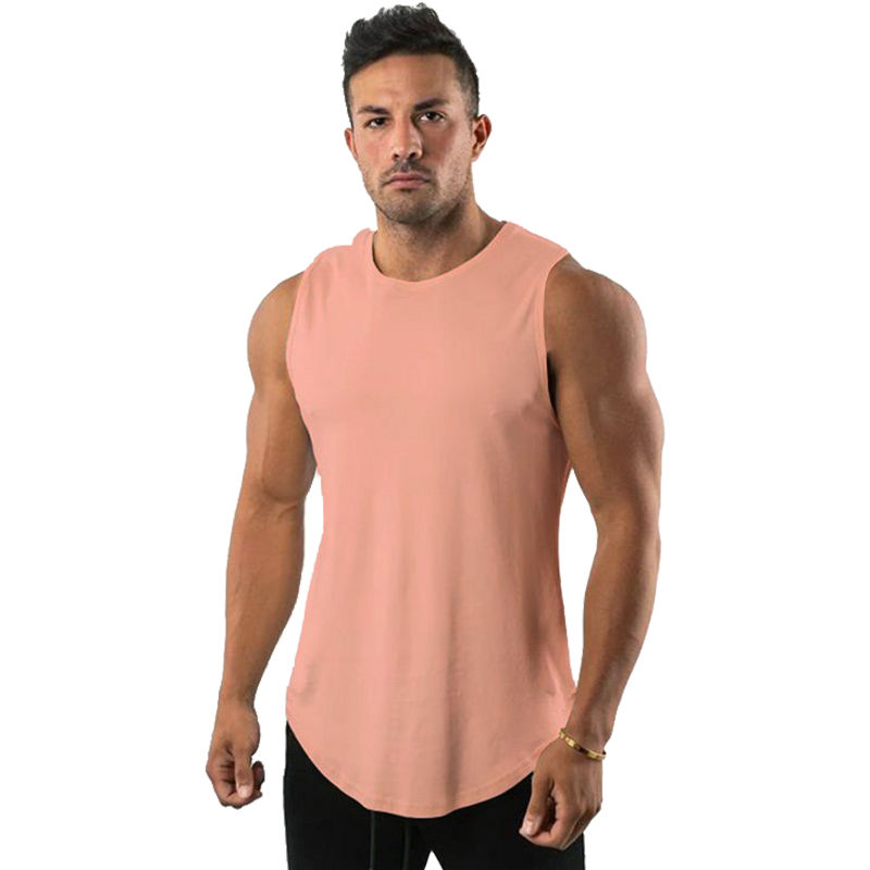 Thumbnail: Quick Dry Solid Color Blank Men's Clothing Gym Vest Sleeveless Running Sport Sl