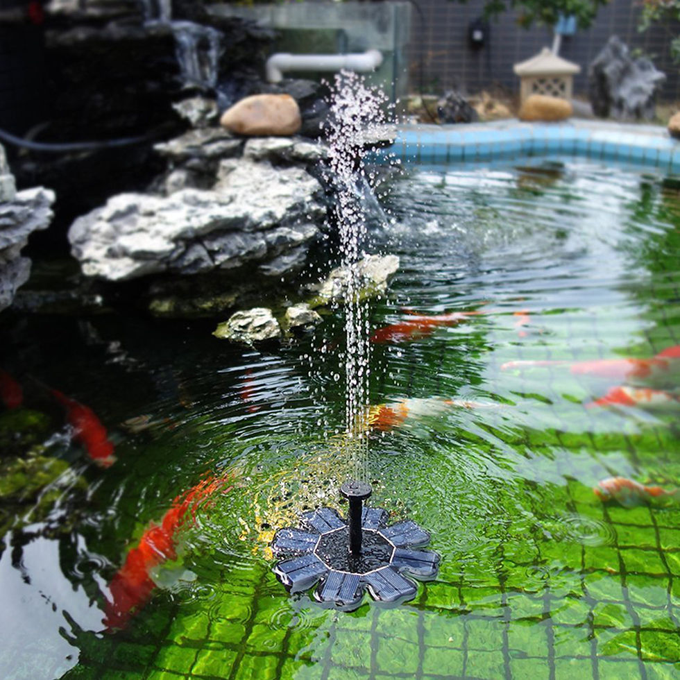 Thumbnail: Solar Power Floating Fountain Garden Pool Pond Watering Kit