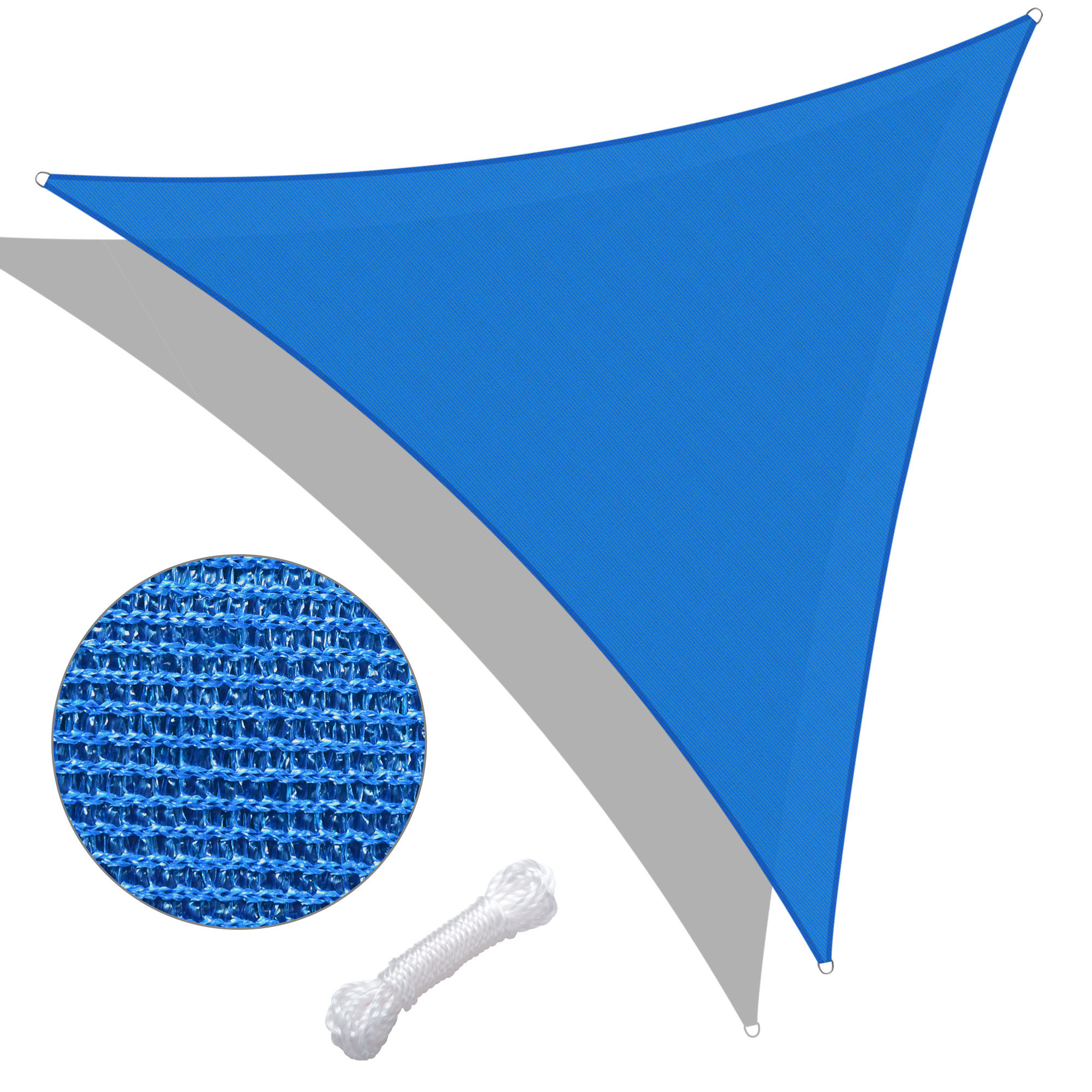 25' x 25' x 25' Triangle Sun Shade Sail/ Blue