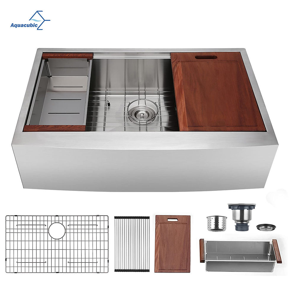 Thumbnail: Farmhouse Sink 33 inch Black Kitchen Sink Stainless Steel 10 inch deep, Gunmetal