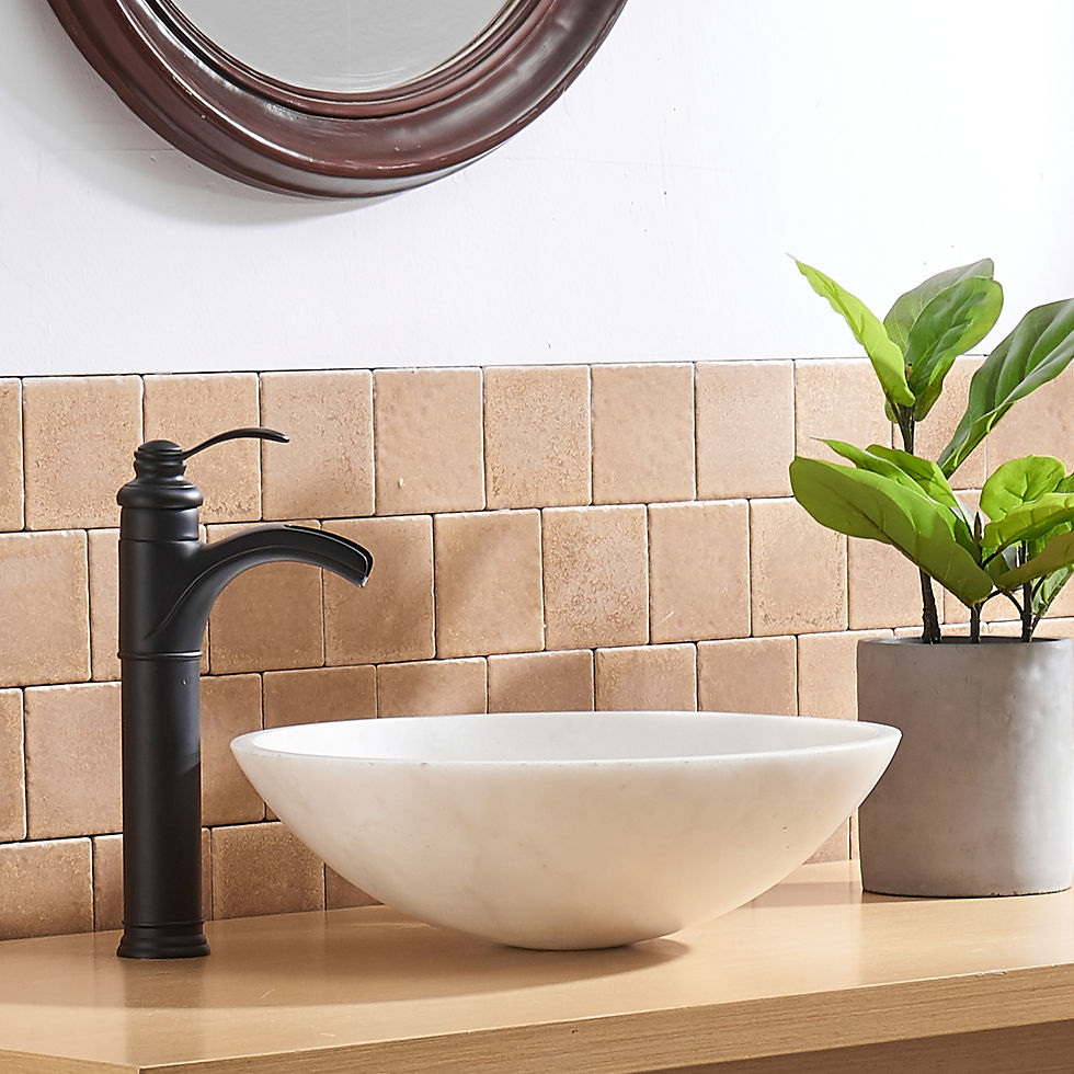 Thumbnail: Single Hole Single-Handle Vessel Bathroom Waterfall Faucet With Pop-up Drain Ass