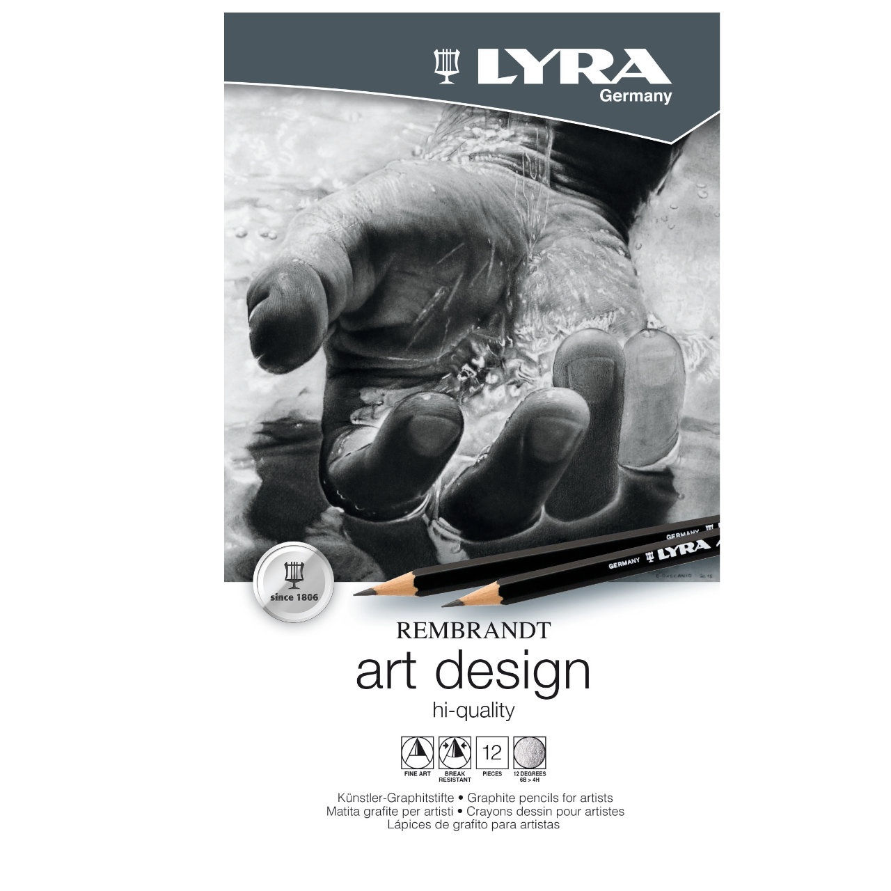 Lyra Rembrandt Art Design Pencil Set of 12