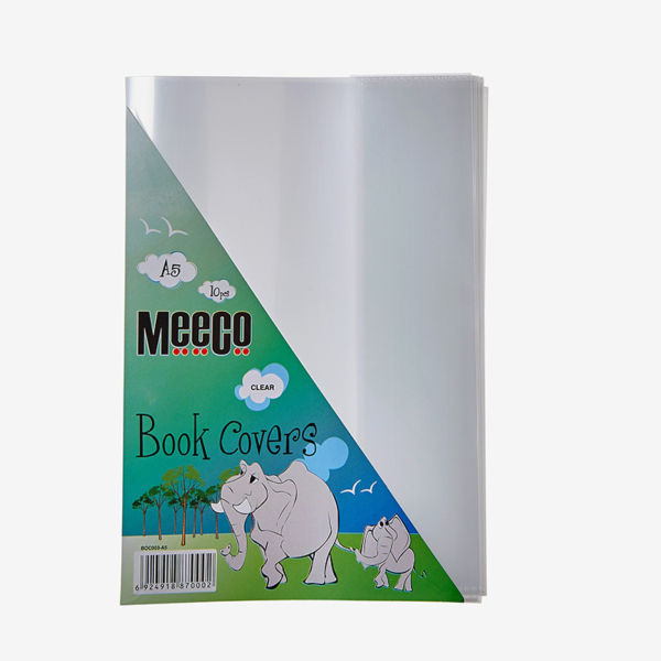 Meeco A5 Book Covers Pk10 Clear