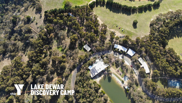 YMCA discovery camps Victoria - Lake Dewar camp aerial planning image for solar project