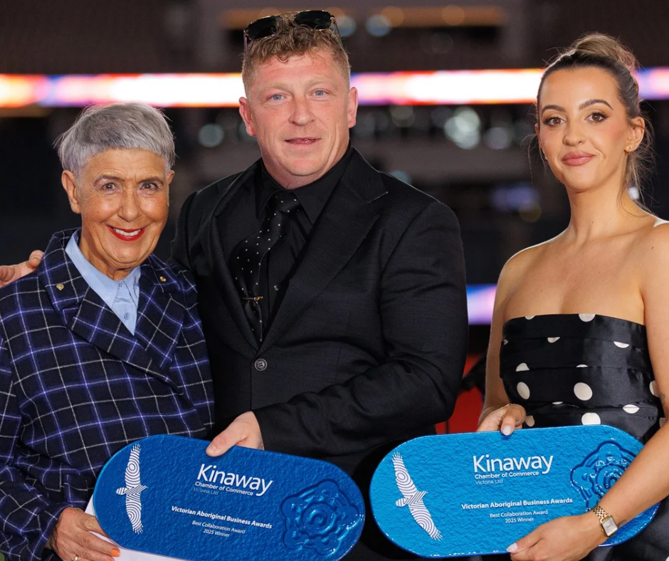 2025 Kinaway Awards - Award recipient Best Collaboration Award presented by N'arweet Aunty Carolyn Briggs AM