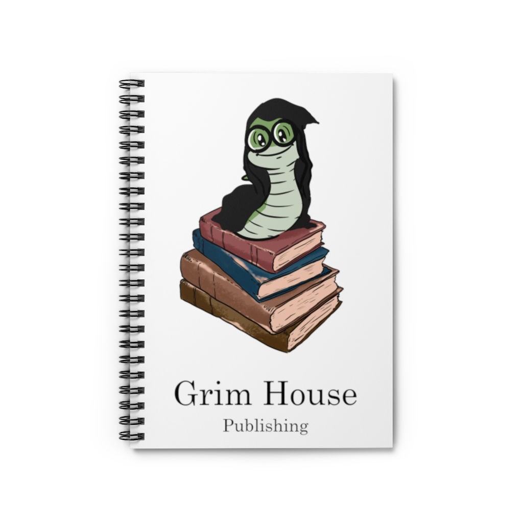 Book Worm Reaper Spiral Notebook - Ruled Line