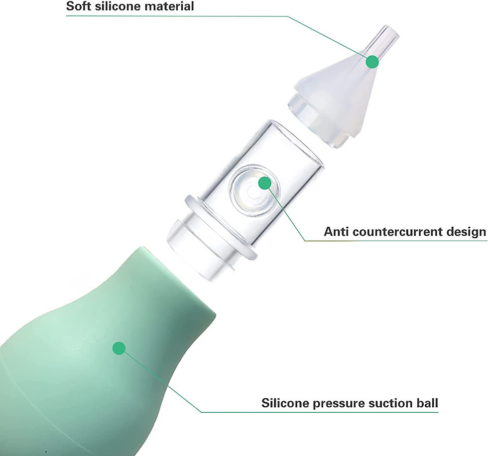 Thumbnail: Soft Nasal Aspirator for Baby Anti-back Flow Nose Sucker New Born Vacuum Nose Cl
