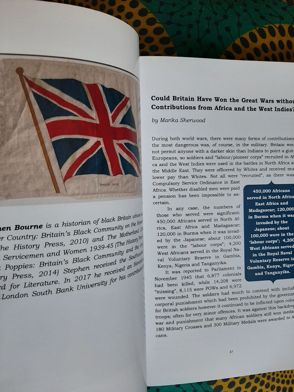 Thumbnail: Remembered in Memoriam,An Anthology of African & Caribbean Experiences WW1 & WW2