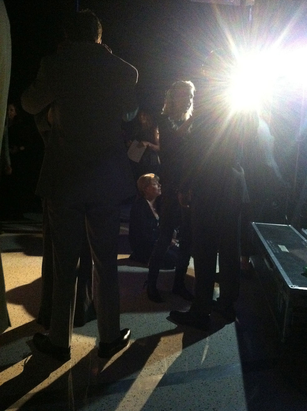 Backstage.