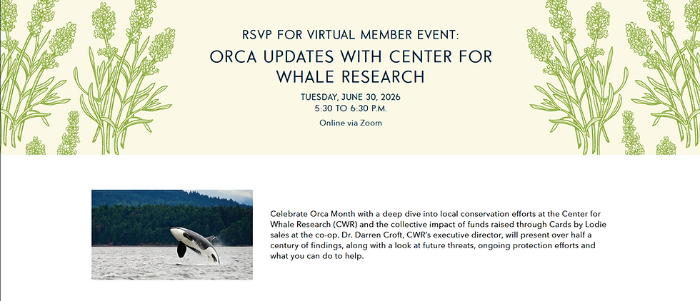 Orca Updates with Center for Whale Research