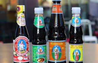 Bottles of oyster sauce