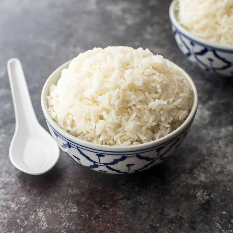 jasmine white rice in a bowl