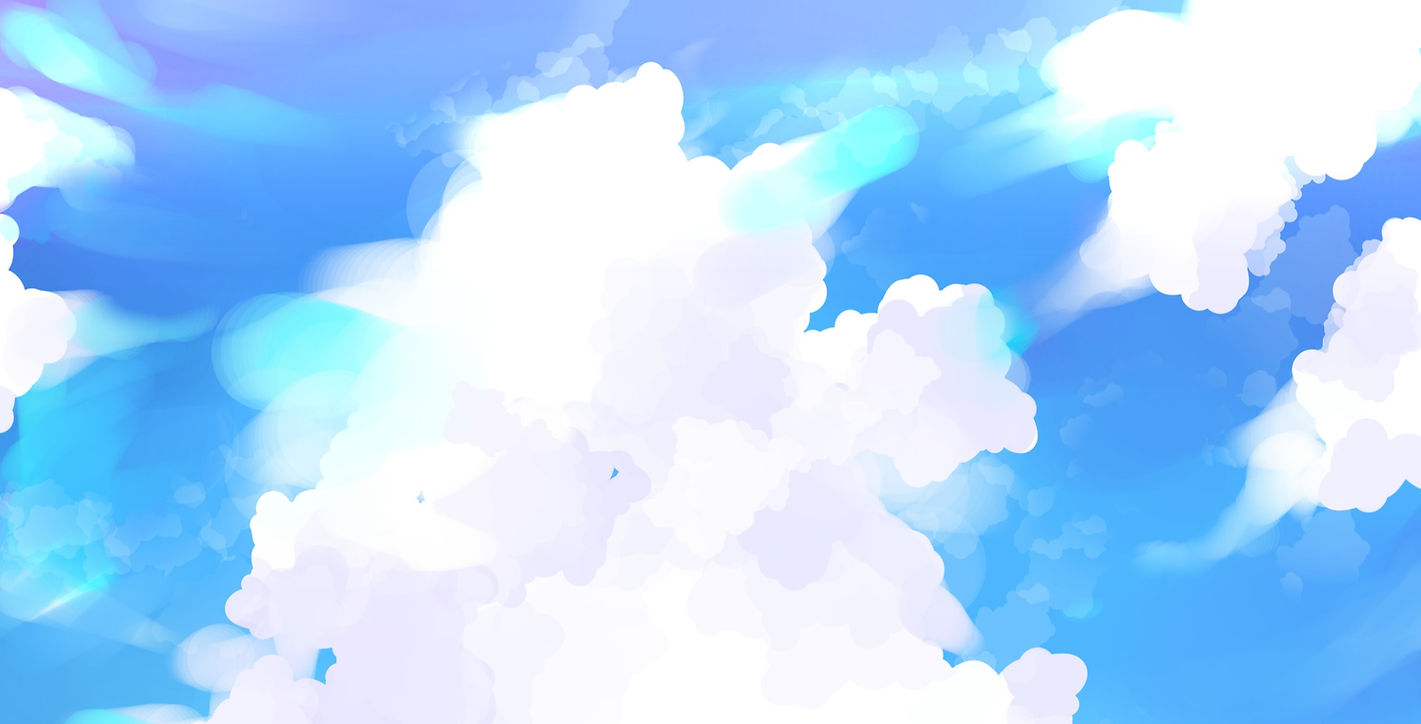 Blue sky and clouds background for the I Married a Monster on a Hill website.