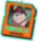 Square game icon showing a white canine Beastfolk character with curved horns and a confident smile, wearing a dark helmet, framed inside an orange and teal XXL Woofia interface card.
