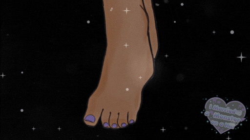 Painted toenails and feet, gay, fem, August from "I Marred a Monster on a Hill".