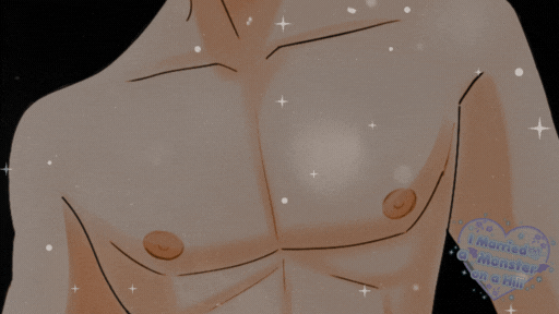Chest and nipples, gay, Nate from "I Married a Monster on a Hill".