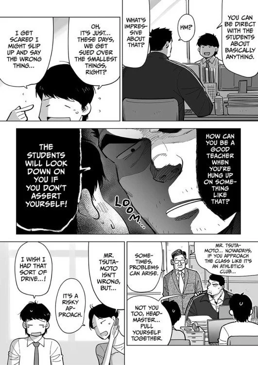 Data Collection with Professor See-Through manga panel with a teacher scolding the students.
