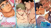 Gay Manga Recommendations featuring Bara Manga characters from Irodori Comics with the Boys Love Universe logo on the righthand lower side indicating the publication.