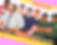 Seven animated men in various uniforms stand confidently against a pink checkered background. Text: "Character: Police officer, firefighter, delinquent, football player, soldier, etc."
