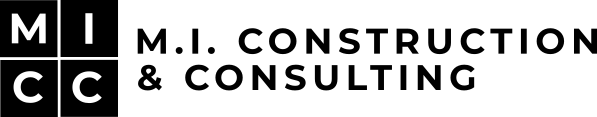 Four box logo with initials M, I, C, C, in their own box followed by company name. all in black and white. 