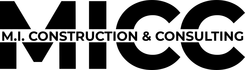 M.I.C.C sample logo where the initials are super large and the name of the company cuts through the middle