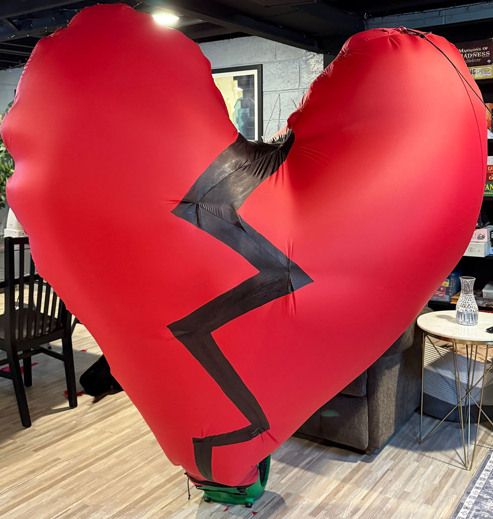 inflatable broken heart