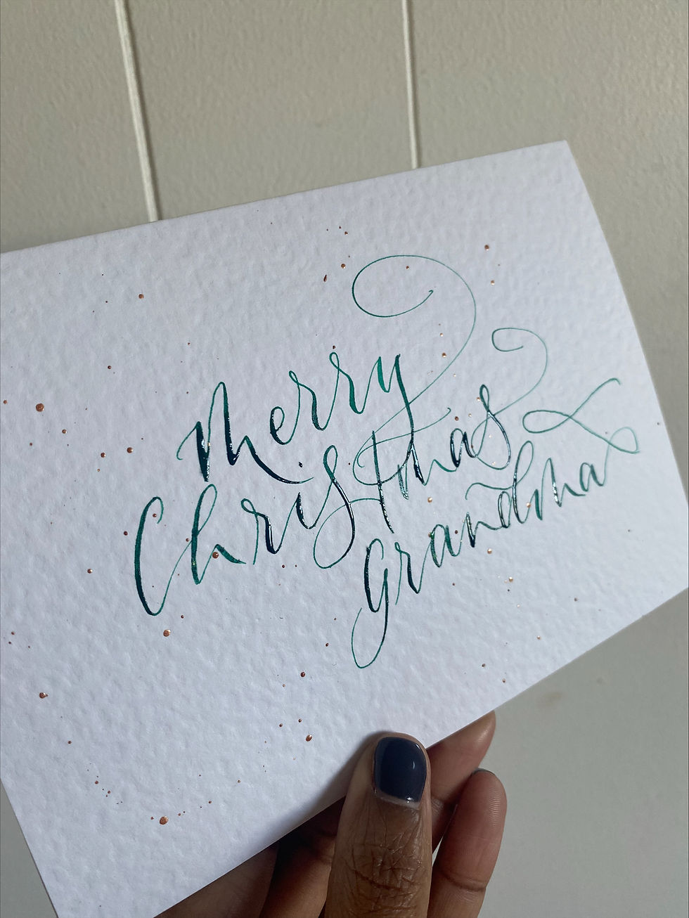 Thumbnail: Personalised handwritten calligraphy Christmas card
